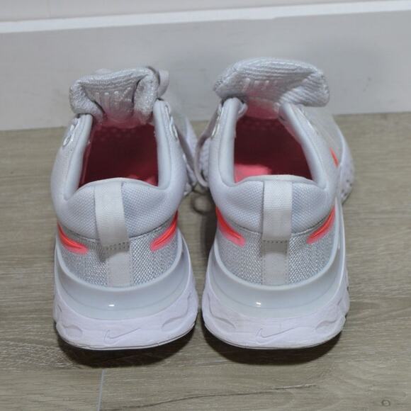 Nike React Infinity Flyknit Woman's Running Shoe White & Pink Size 8.5 - Picture 4 of 9